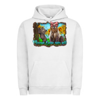 Pigment Lunar Rock mama bear sees all with sunflowers Urban Hoodie - Artiststas