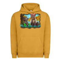 Pigment Peanut Butter mama bear sees all with sunflowers Urban Hoodie - Artiststas