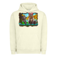 Pigment Pistachio mama bear sees all with sunflowers Urban Hoodie - Artiststas