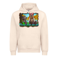 Sandshell mama bear sees all with sunflowers Urban Hoodie - Artiststas