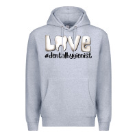 Heather Grey love dental hygienist Premium Hoodie - AdoDesignShop