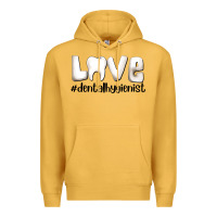 Mustard love dental hygienist Premium Hoodie - AdoDesignShop
