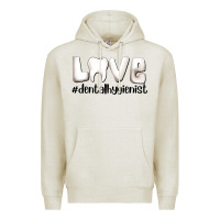 Oatmeal Heather love dental hygienist Premium Hoodie - AdoDesignShop