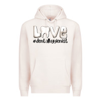 Pale Pink love dental hygienist Premium Hoodie - AdoDesignShop