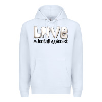 White love dental hygienist Premium Hoodie - AdoDesignShop
