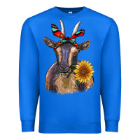 True Royal sunflower aztec ribbon goat Premium Sweatshirt - RanaPortraitStore