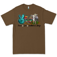 Cacao Peace Love Southdown Sheep Premium Tee - LillyAllenDesigns