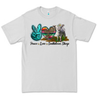 Dove Grey Peace Love Southdown Sheep Premium Tee - LillyAllenDesigns