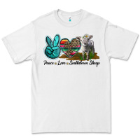 White Peace Love Southdown Sheep Premium Tee - LillyAllenDesigns