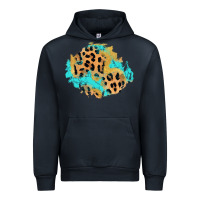 Navy glitter leopard turquoise patch Urban Hoodie - AdoDesignShop