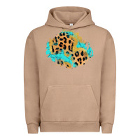 Pigment Burro glitter leopard turquoise patch Urban Hoodie - AdoDesignShop