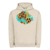 Pigment French Oak glitter leopard turquoise patch Urban Hoodie - AdoDesignShop