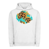 Pigment Lunar Rock glitter leopard turquoise patch Urban Hoodie - AdoDesignShop