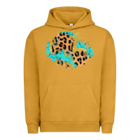 Pigment Peanut Butter glitter leopard turquoise patch Urban Hoodie - AdoDesignShop
