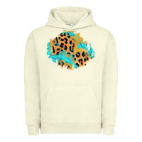 Pigment Pistachio glitter leopard turquoise patch Urban Hoodie - AdoDesignShop