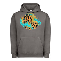 Pigment Tornado glitter leopard turquoise patch Urban Hoodie - AdoDesignShop