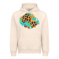 Sandshell glitter leopard turquoise patch Urban Hoodie - AdoDesignShop