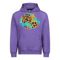 Tulip glitter leopard turquoise patch Urban Hoodie - AdoDesignShop