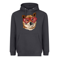 Smoke shiba inu with love glasses Heavyweight Hoodie - RanaPortraitStore