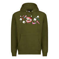 Army Green dentist elements Premium Hoodie - AdoDesignShop