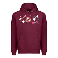 Burgundy dentist elements Premium Hoodie - AdoDesignShop