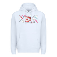 White dentist elements Premium Hoodie - AdoDesignShop