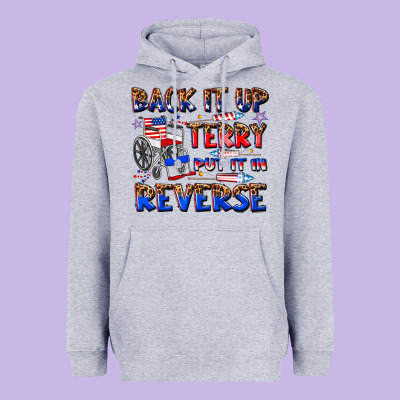 Heavyweight Hoodie back it up terry put it in reverse billie wilder