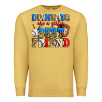 Antique Gold diamonds are a girl's best friend baseball Premium Sweatshirt - Zillion Design Studio
