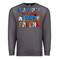 Charcoal Heather diamonds are a girl's best friend baseball Premium Sweatshirt - Zillion Design Studio