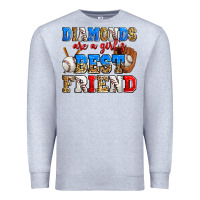Diamonds Are A Girl's Best Friend Baseball Premium Sweatshirt | Teevron