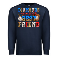 Navy diamonds are a girl's best friend baseball Premium Sweatshirt - Zillion Design Studio