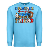 Ocean Blue diamonds are a girl's best friend baseball Premium Sweatshirt - Zillion Design Studio