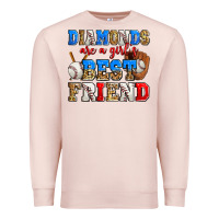 Pale Pink diamonds are a girl's best friend baseball Premium Sweatshirt - Zillion Design Studio