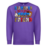Purple diamonds are a girl's best friend baseball Premium Sweatshirt - Zillion Design Studio
