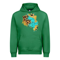 Emerald glitter leopard turquoise patch Urban Hoodie - AdoDesignShop