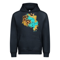 Navy glitter leopard turquoise patch Urban Hoodie - AdoDesignShop