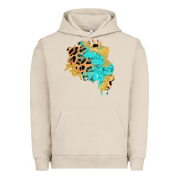 Pigment French Oak glitter leopard turquoise patch Urban Hoodie - AdoDesignShop