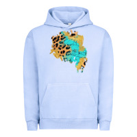 Pigment Grape Ice glitter leopard turquoise patch Urban Hoodie - AdoDesignShop