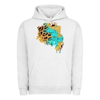 Pigment Lunar Rock glitter leopard turquoise patch Urban Hoodie - AdoDesignShop