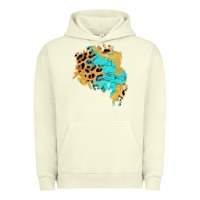 Pigment Pistachio glitter leopard turquoise patch Urban Hoodie - AdoDesignShop