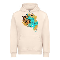 Sandshell glitter leopard turquoise patch Urban Hoodie - AdoDesignShop