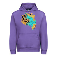 Tulip glitter leopard turquoise patch Urban Hoodie - AdoDesignShop