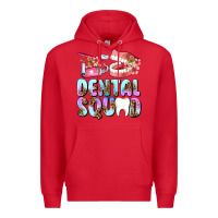 Red dental squad Premium Hoodie - AdoDesignShop