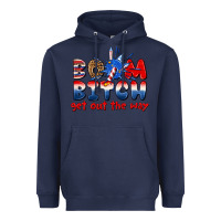 Navy boom bitch get out the way Heavyweight Hoodie - texasbilliewilder
