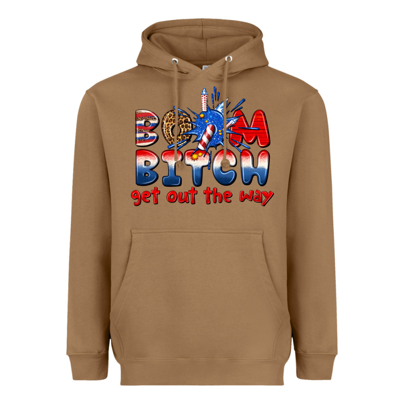 Boom Bitch Get Out The Way Heavyweight Hoodie by texasbilliewilder | Teevron