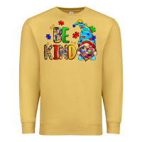 Antique Gold be kind autism gnome Premium Sweatshirt - Zillion Design Studio