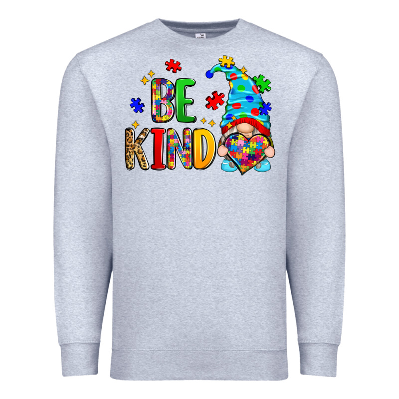 Be Kind Autism Gnome Premium Sweatshirt by Zillion Design Studio | Teevron