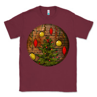Burgundy christmas Classic Tee - BundleAndBundleShop