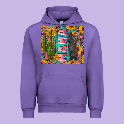 Western Mama With Baby Bear Urban Hoodie Designed By Artiststas