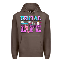 Coffee dental life with teeth Premium Hoodie - AdoDesignShop